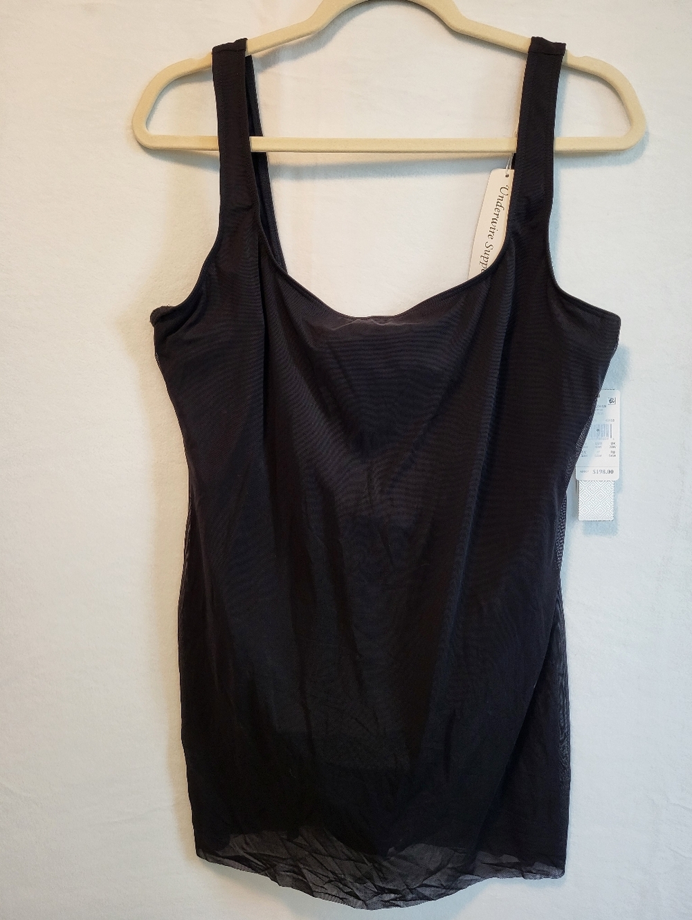 NWT Amoressa Swimwear By Mirclesuit Black Onepiece Size 18W